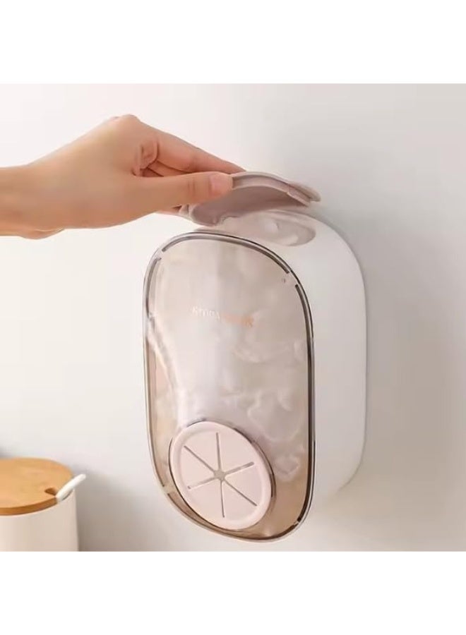 Adhesive Wall Storage Box Organizer – Clear Acrylic No-Drill Holder for Food Storage Bags, Sink Mesh Bags, Plastic Bags & Kitchen Accessories – Multi Purpose – Random Color - Image 5